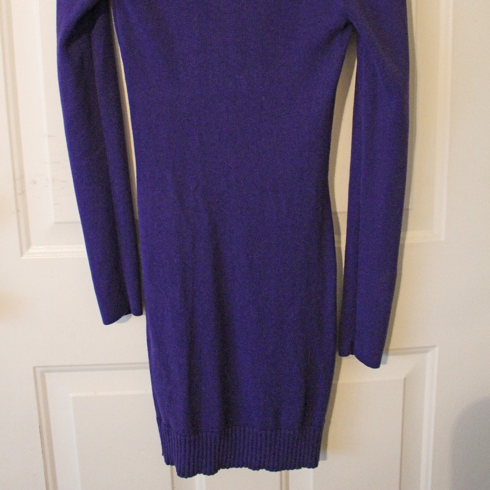 BCBGMaxAzria Long Sleeve Royal Blue/Purple Dress - Picture 2 of 4